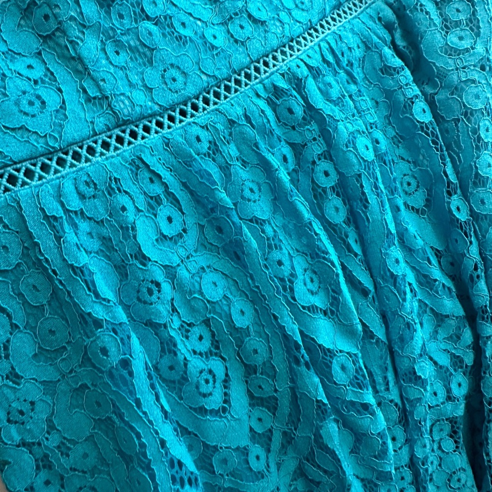 Midi lined lace A-line dress W/back zip. - Picture 4 of 4